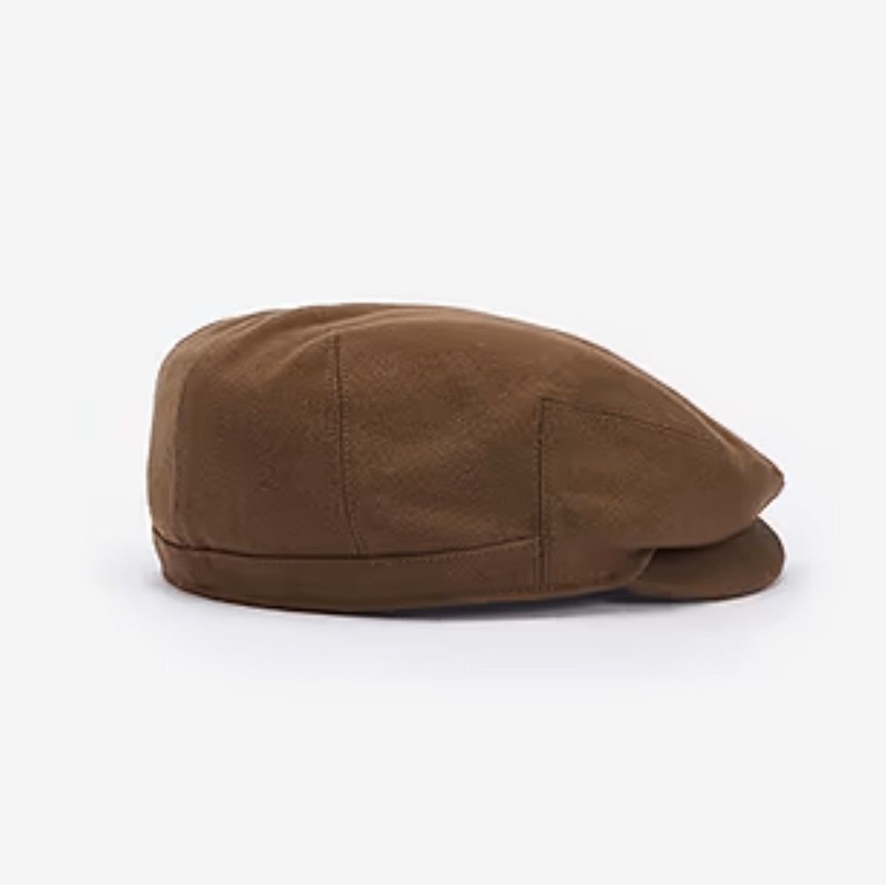 Barbour Brown Wool Driver Cap - Men's Accessory - Picture 3 of 6